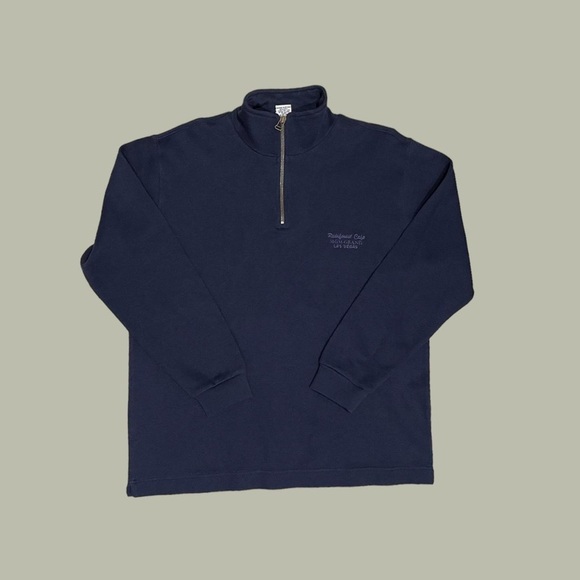 Vintage 90's Rainforest Cafe Quarter Zip Sweater NWOT - Picture 1 of 4